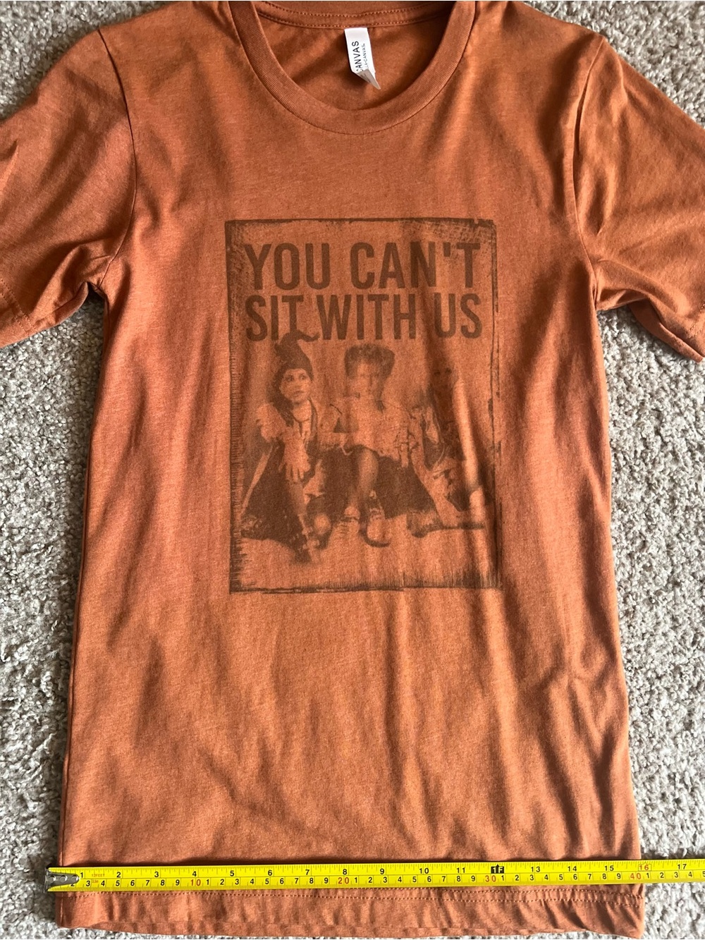 You Can't Sit With Us Graphic Tee - Orange - Womens
